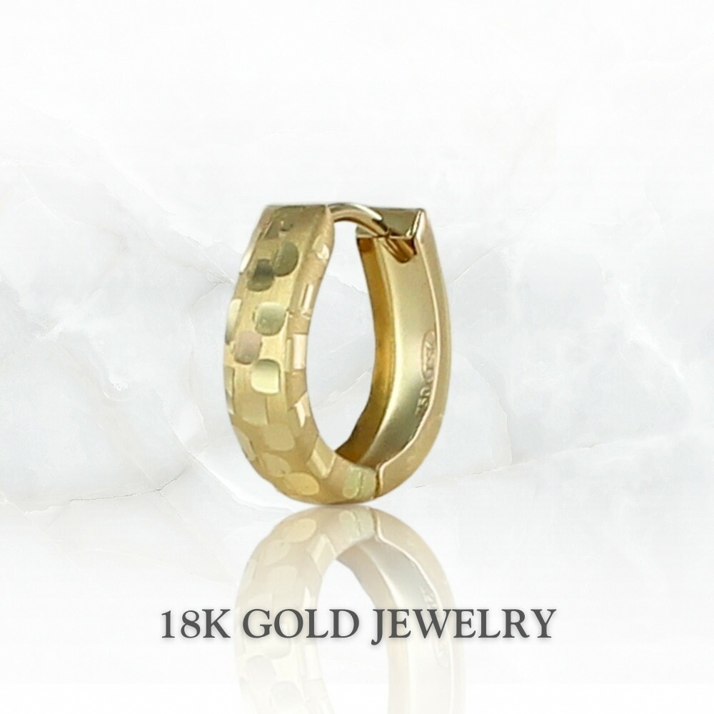 片耳ピアス K18 18金 ピアス ユニセックス メンズ レディース 馬蹄型 フープピアス ゴールド 小さめ 上品 シンプル 片耳用 プレゼント ギフト 誕生日 記念日 男性 女性 ランキング お祝い