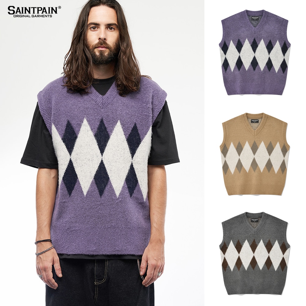 SP DIAMOND JACQUARD VEST-3 Color