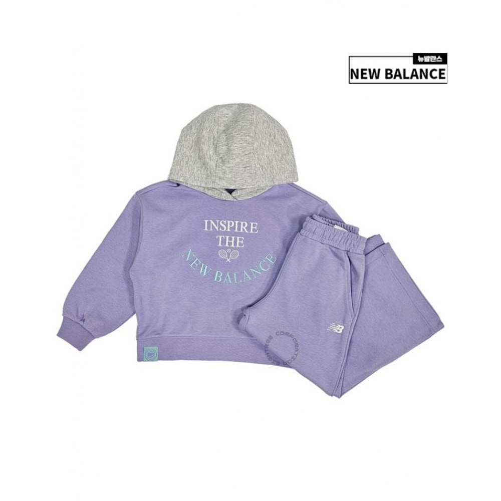 ニューバランスキッズパーカースウェットシャツ上下セット NK9YC1356G-70