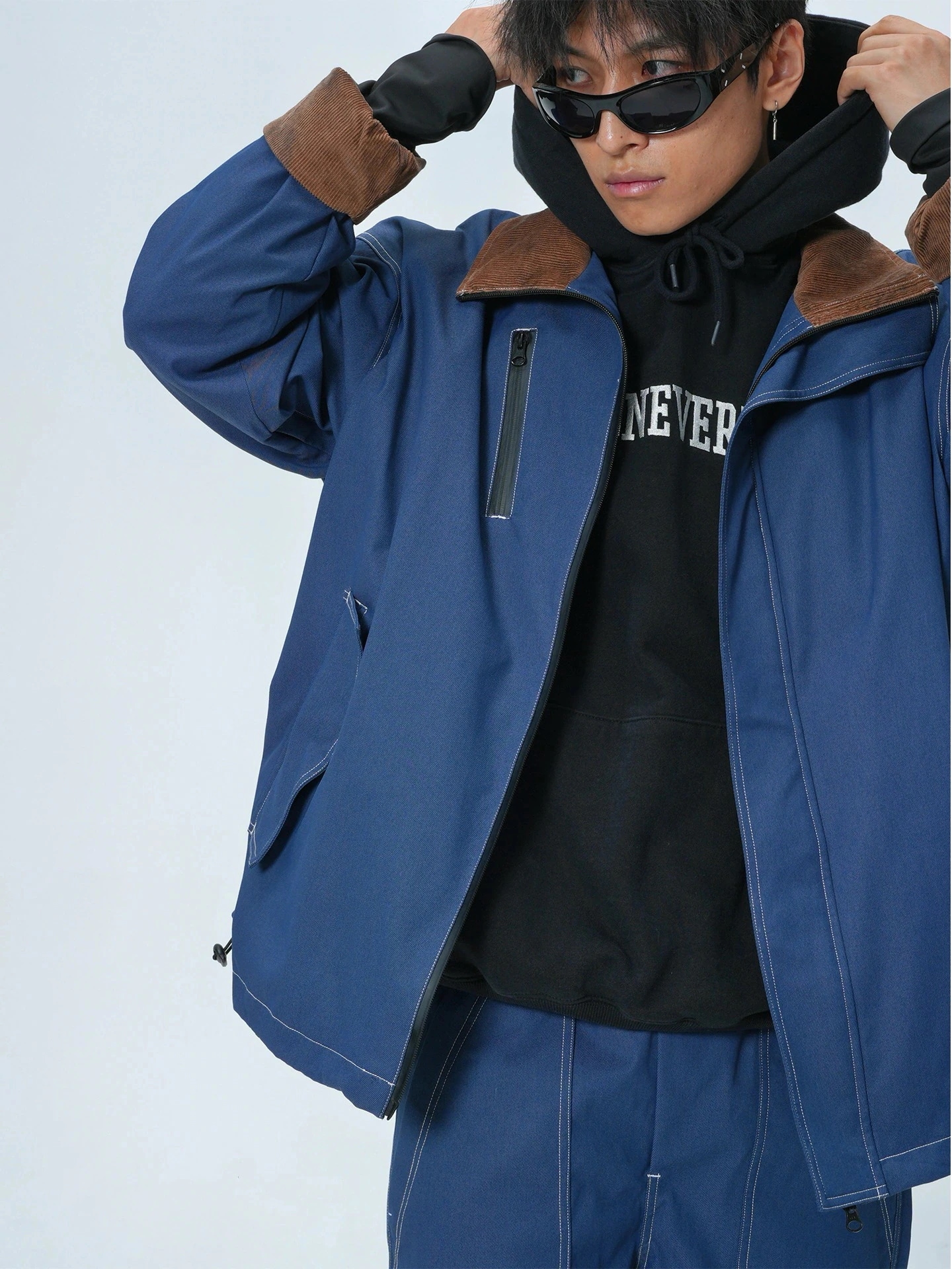 高品質のスキー用具！スノーボードウェア 20上下セット メンズ レディース ジャケット パーカー パンツ ズボン デニム 青 防風 撥水 風 スノボウェア スノーウェア スキーウェア2026年新製品特