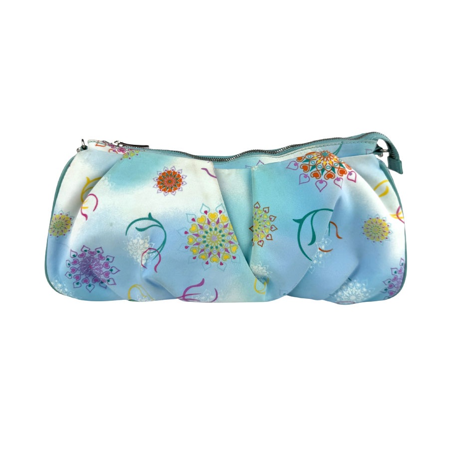 サルヴァトーレフェラガモ Salvatore Ferragamo ショルダーバッグ ハンドバッグ ナイロン/レザー ライトブルー系 レディース z5691