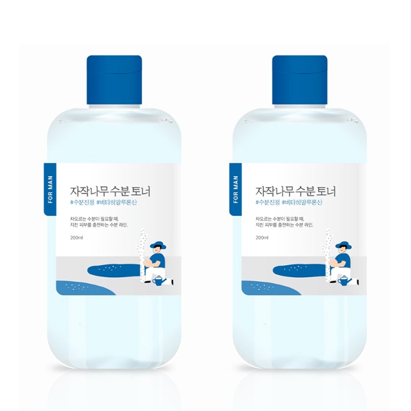 [1+1] ラウンドラップフォーマン白樺トナー 200ml 2個