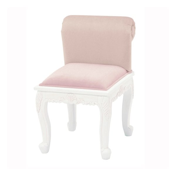 ヴィオレッタ 背もたれ付きスツール アンティークホワイト 幅42cm 木製 RH-1774AW-NBE