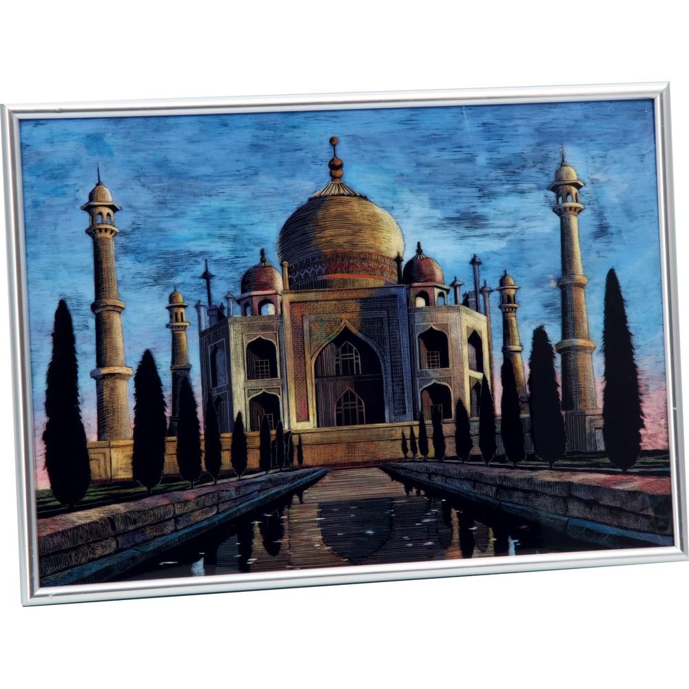 （まとめ買い）ポリエステル製アートガラスA4 メタリックフレームセット 13562 [x3セット]