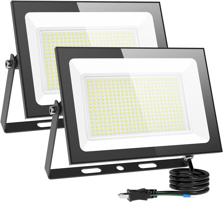 投光器 屋外 防水 作業灯 250W 2セット 30000ML 100v 6500K 昼光色 led投光器 ledライト 灯光器 照明 看板灯( 昼光色6500K, 250W 2個)