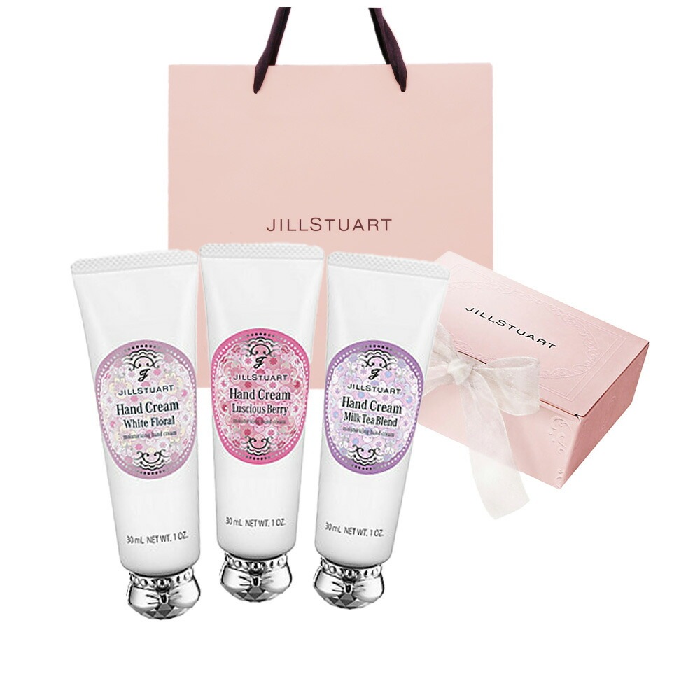 【国内正規品】 JILLSTUART/ジルスチュアート ミルクティーブレンドラシャスベリーホワイトフローラル　ハンドクリーム 3種セット 誕生日 プレゼント ギフト ショッパー付き 贈り物 ラ