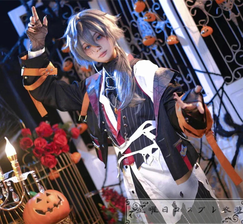ES あんさんぶるスターズ CrazyB 悪戯心 スパイダーハロウィン 桜河こはく 椎名ニキ 天城燐音 HIMERU コスプレ衣装 コスチューム ハロウィン 装服 仮装期間限定30％ 16,728円