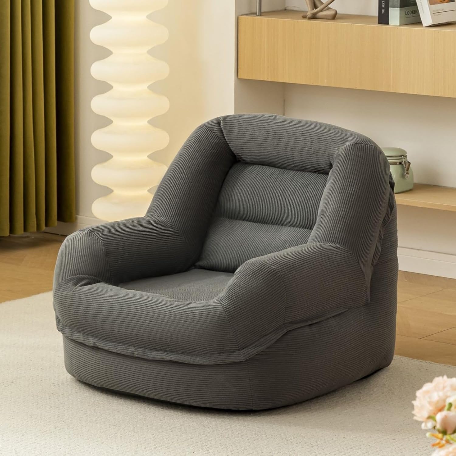 ソファ 一人掛け ビーズクッション カバー 長持ファブリック生地 座布団 豆袋 軽量 一人用 チェア 椅子 おしゃれ 1人用ソファー モダン スタイリッシュ デザイナー 北欧 一人暮らし 低反発 11,801円