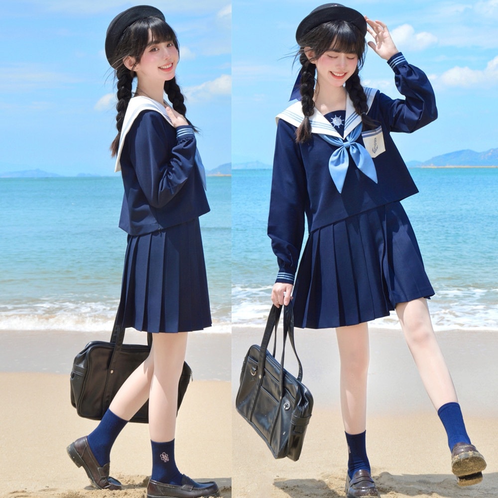 【1つ買うと10つ無料】Jkスーツシアンカラー長袖カレッジスタイルの学生スーツ