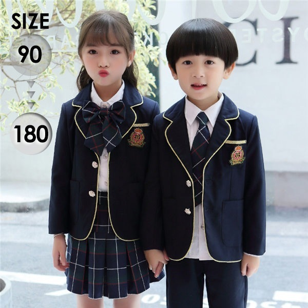 4点セット 卒業式 スーツ 入学式 女の子 男の子 170 ゆったり ネイビー ジュニアスーツ 90 100 110 120 130 140 150 160 170 180 大きいサイズ 制服 キッズ