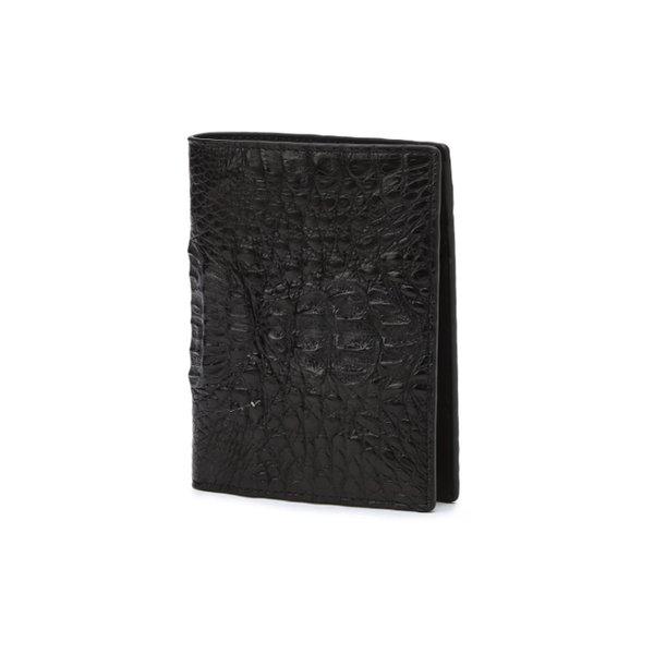 カイマンワニ革 ブラック 二つ折り財布 DBWA5E712