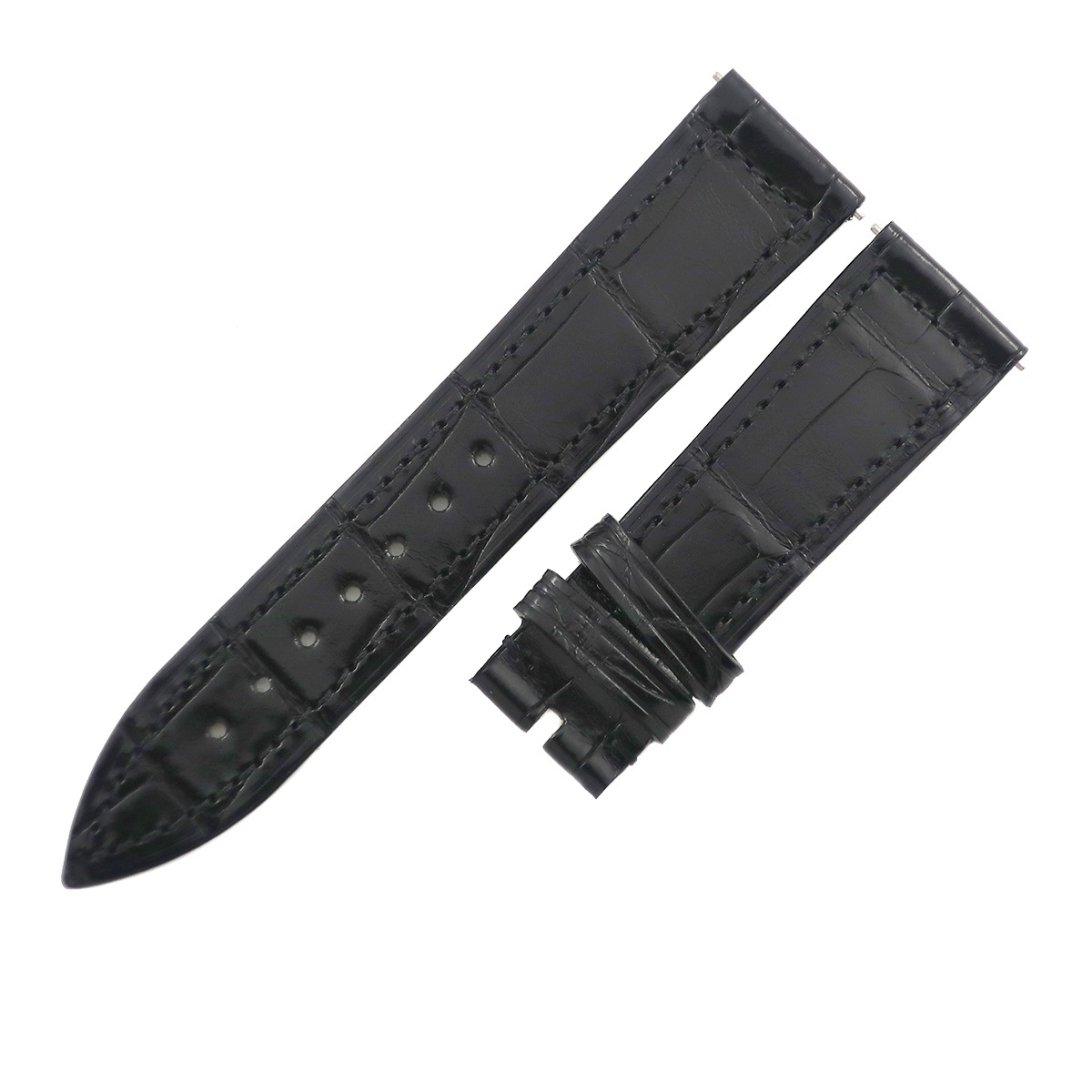 ロングアイランド(950~)/マスタースクエア(6002S)用 クロコバンド レディース 未使用 純正 18mm 黒 3年保証