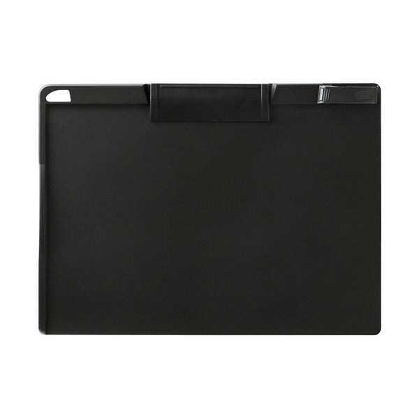 (まとめ) ソニック マグネット付クリップボード 抗菌タイプ A4ヨコ ブラック CB-5269-D 1枚 (×10セット)