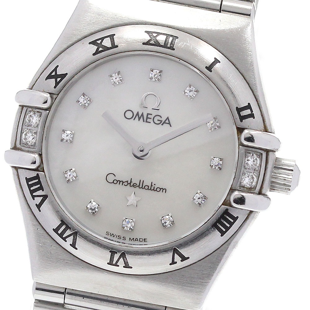 オメガ OMEGA 1567.76 コンステレーション 16Pダイヤ クォーツ レディース 保証書付き_870605【中古】