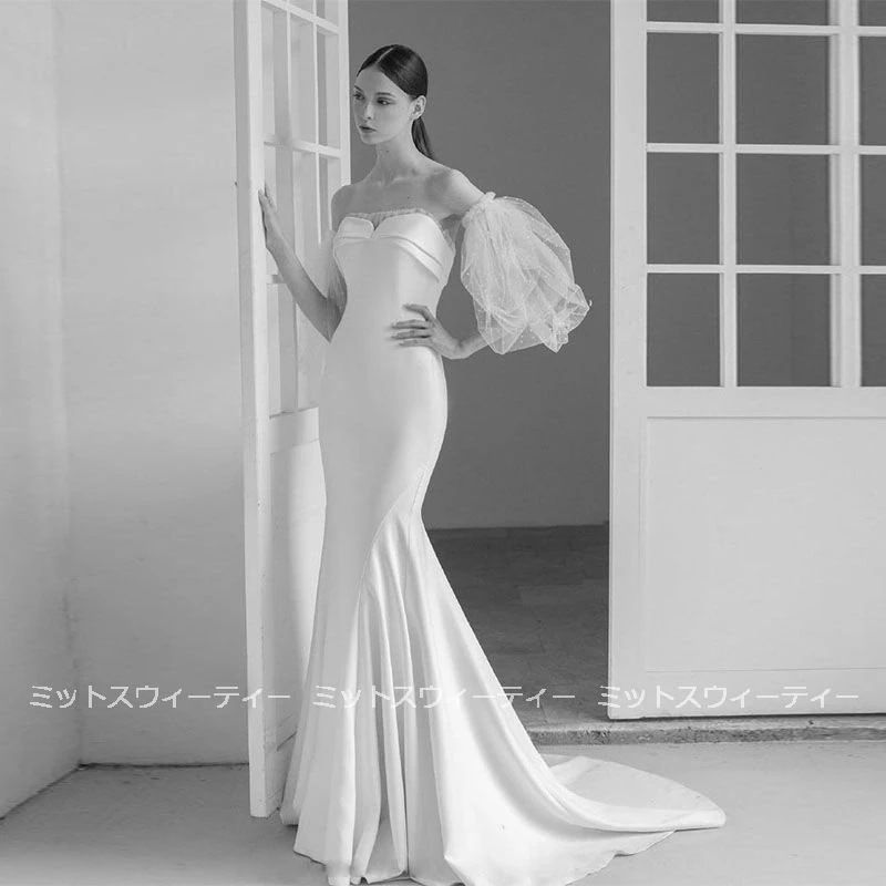 ウエディングドレス ビスチェ 結婚式 マーメイドラインドレス 二次会 花嫁 白 大きいサイズ 海外挙式 パーティードレス 披露宴 ブライダル ロングドレス 演奏会