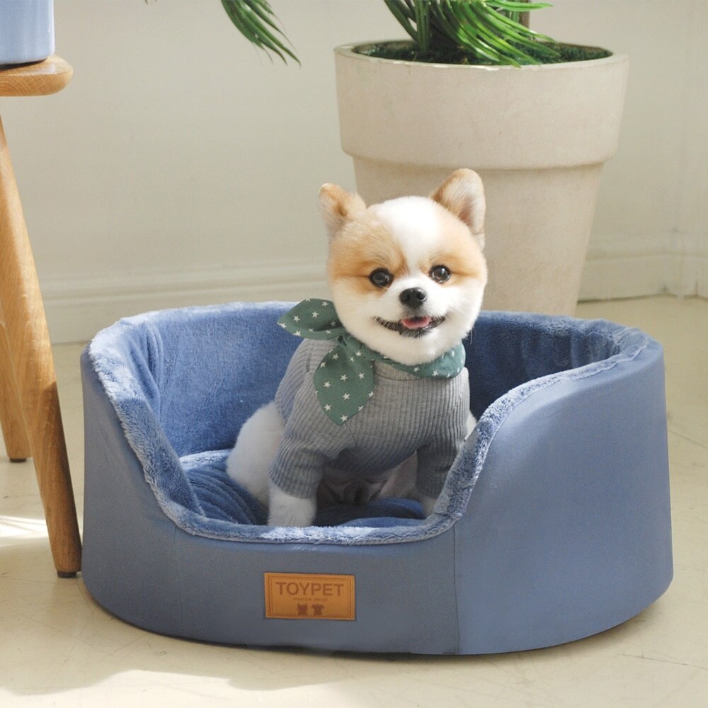 ペット モノベッド - 楕円形/インディブルー Monobed - Oval / Indi Blue