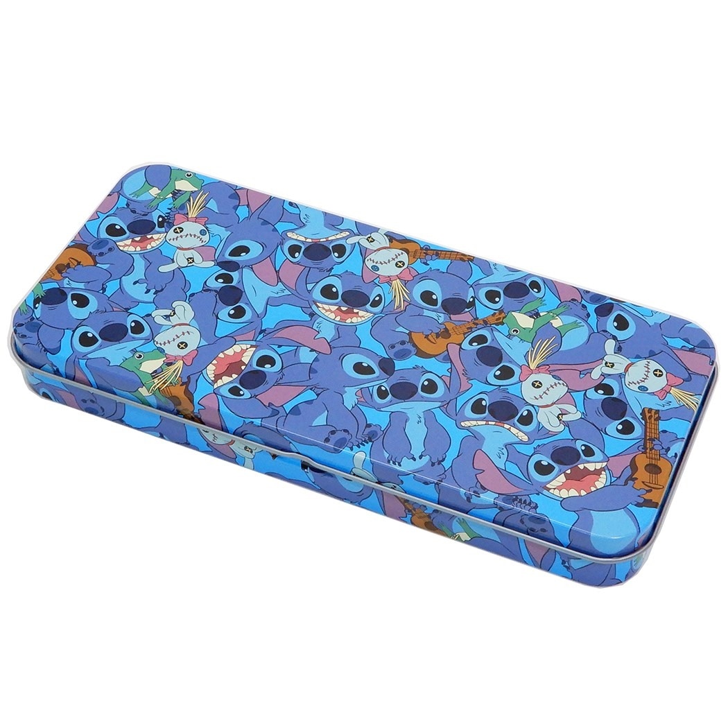 Qoo10] ディズニー スティッチ 缶 ペンケース キャラ カン : 文具