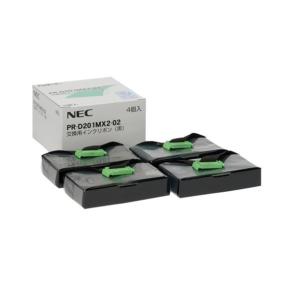 (まとめ）NEC 交換用インクリボン 黒 PR-D201MX2-02 1箱(4本)(×3セット)