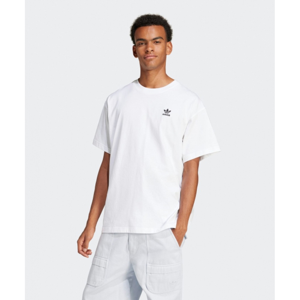 ADIDAS トレフォイル エッセンシャル オーバーサイズ ティー - ホワイト / JD0373