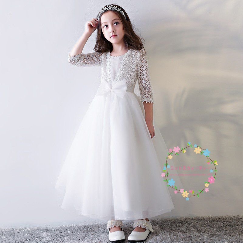子供ドレス ピアノ発表会 安い カラフル キッズドレス 結婚式 袖あり 子どもドレス 女の子 ミニ