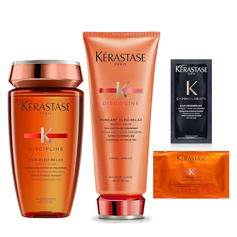 ケラスターゼ シャンプー バン オレオ リラックス 250mL + トリートメント フォンダン オレオ リラックス 200mL ディシプリン 試供品付き（ディシプリン ヘアマスク 15ml ＋ クロノ