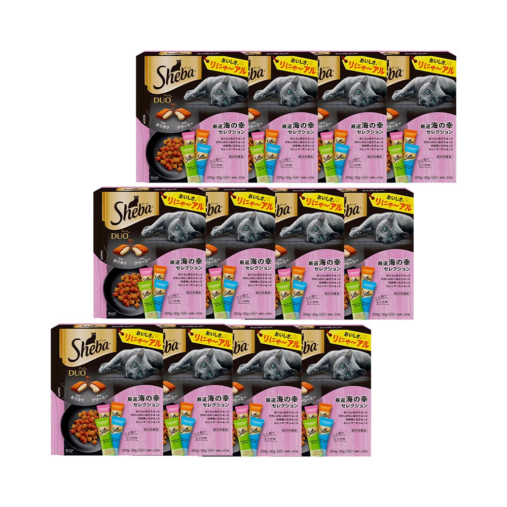 キャットフード　デュオ　厳選海の幸セレクション　２００ｇ（２０ｇX１０袋）X１２個　お一人様１点限り　ＣＲＣ35―15―76―20―00