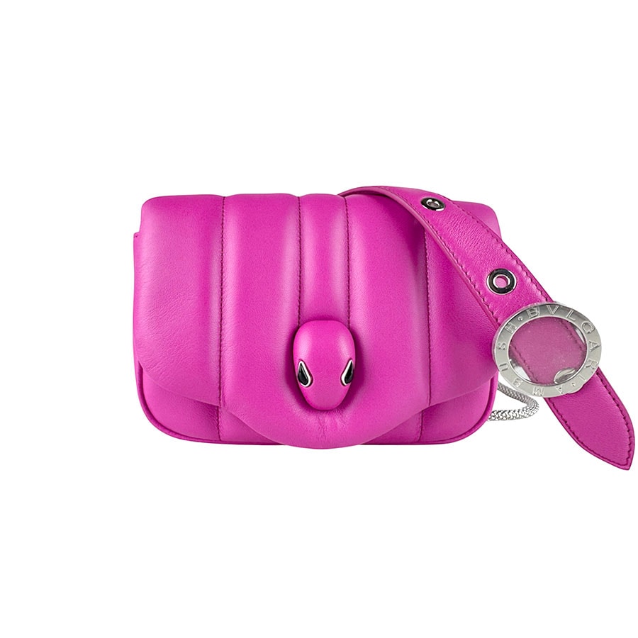 ブルガリ BVLGARI ショルダーバッグ ベルトバッグ セルペンティ AMBUSH レザー マゼンタ レディース z9851