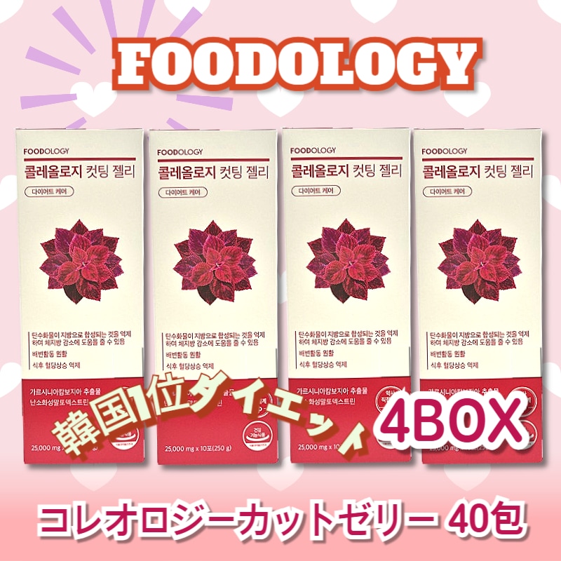 FOODOLOGY フードオロジー　コレオロジー カットゼリー4箱 フードオロジー コレオロジー カットゼリー 1箱(10包入) 韓国