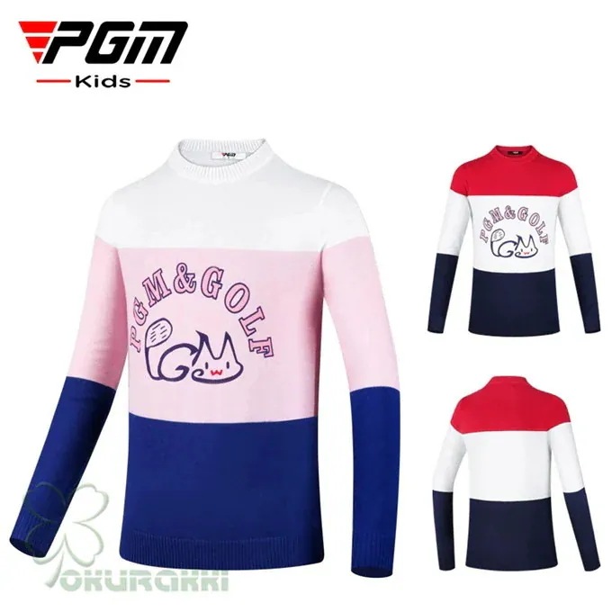 ゴルフ GOLF ウールセーター 秋 冬 KIDS キッズ コート ゴルフウェア ニットセーター 防寒 暖かい プレゼント ギフト2410gfmy09