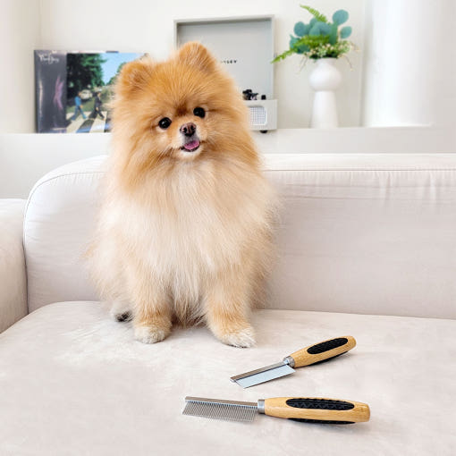 [韓国公式/正規品] ペペ バス(Bass) メタル コンペ スコム 櫛 一字櫛 目やに櫛 犬 まとまり 猫 死んだ毛取り櫛