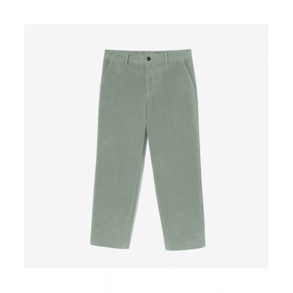 LACOSTE メンズセミワイドコーデュロイパンツ [カーキ]