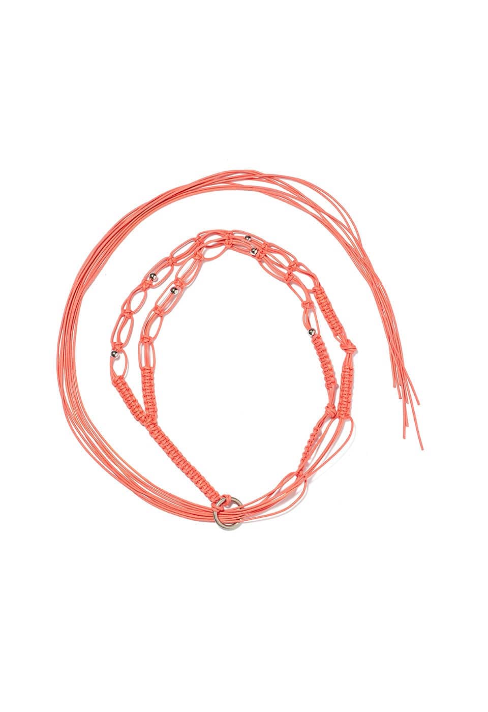 【OPEN Yy】 BRAIDED STRAP BELT : PINK