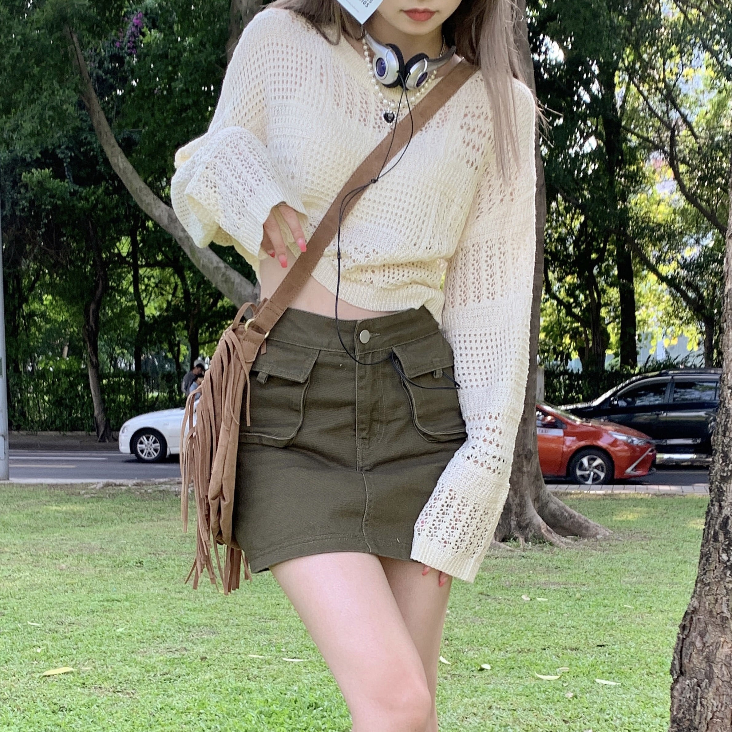 トップス ニットセーター 長袖 ショート丈 ラウンドネック かわいい 大人可愛い きれいめ シンプル カジュアル 大人 上品 おしゃれ お洒落 かっこいい レトロ 大人女子 こなれ感 ラフ ラブリー