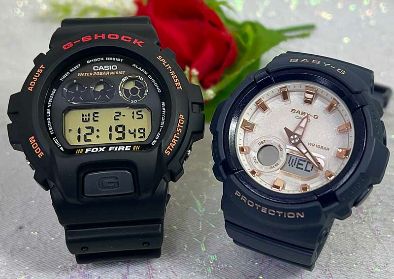 恋人たちのGショック ペアウオッチ G-SHOCK BABY-G ペア腕時計 カシオ 2本セット DW-6900B-9 BGA-280BA-2AJF プレゼント ギフト カシオペア人気 婚約
