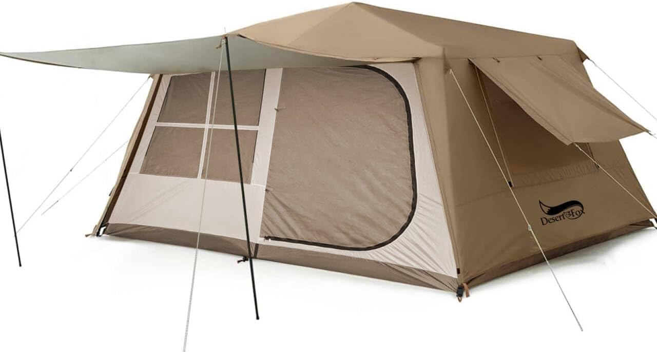 テント 2-6人用 4000mm耐水圧 ロッジ型 前後室あり キャンプテント コンパクト軽量 撥水加工素材 二重層構造 4シーズン 簡単設営 超軽量 UVカット 自立式 通気防風防雨 初心者向け 防災