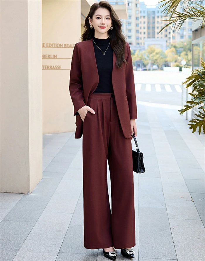 『SNS人気話題』フォーマルスーツ ママ スーツ ワイドパンツ ストレートパンツ ノーカラージャケット 卒業式 ビジネススーツ 上品 リクルートスーツ テーラードジャケット セットアップ 卒業式 転職