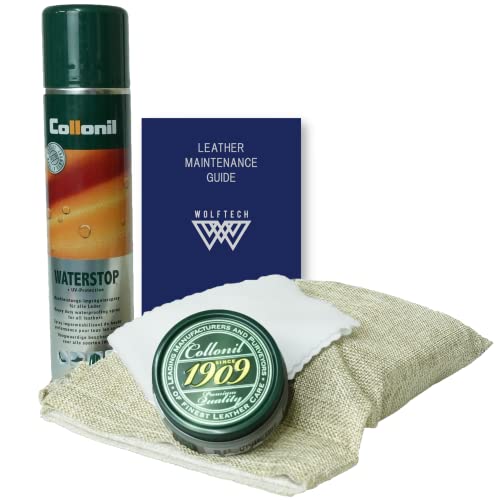 [コロニル] 革製品 手入れ 人気 セット 1909 シュプリームクリーム 防水スプレー ウォーターストップ 靴磨きクロス 靴 革ジャン 革磨き 梅雨 雨 湿気 [並行輸入品]