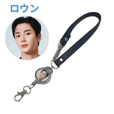 ロウン　韓国　キーリング Qoo10] ロウン リール付き ストラップ キーホル : KPOP
