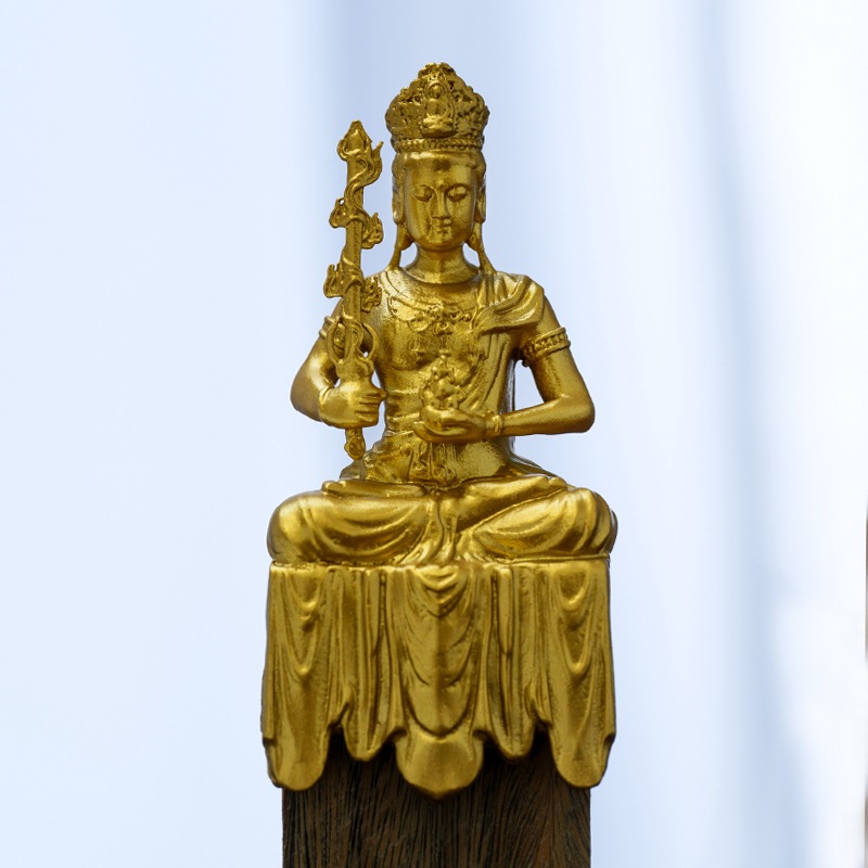 手作 虚空蔵菩薩 ミニ像 金色の携帯可能な幸運と智慧の守護菩薩像贈り物にも適 5,979円