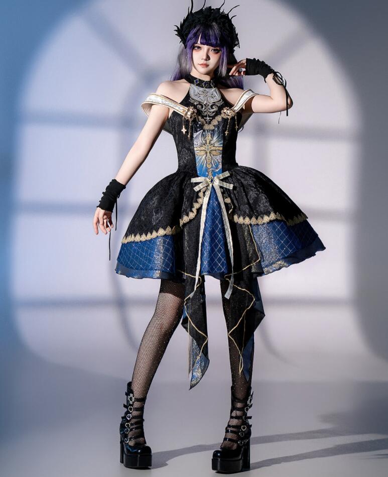 【新作登場 最安値!】75ロリータ ドレスワンピース　 ゴスロリ コスプレ メイド服 コスチューム 文化祭 学園祭 衣装 仮装 ハロウィン おすすめ 可愛い 日常　写真　舞台　花嫁　洋服人形