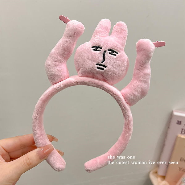 メーカー直売 - 人気ランキング Qoo10] 2024新しいピンクのウサギのカチューシ ヘアアクセサリー