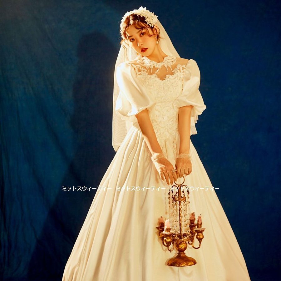 Qoo10] ウエディングドレス レトロドレス 花嫁 : レディース服