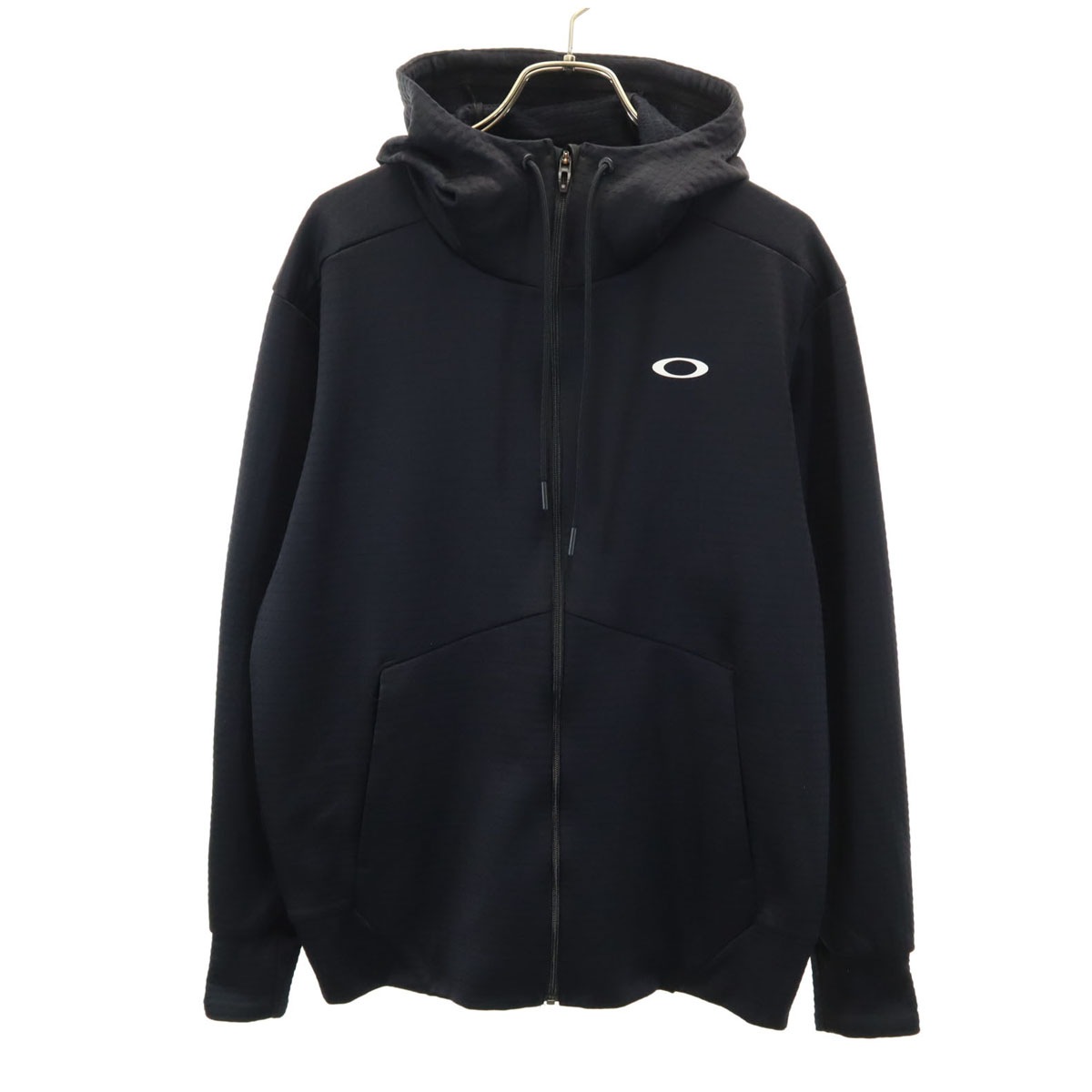 長袖 ジップパーカー S 黒 メンズ 古着