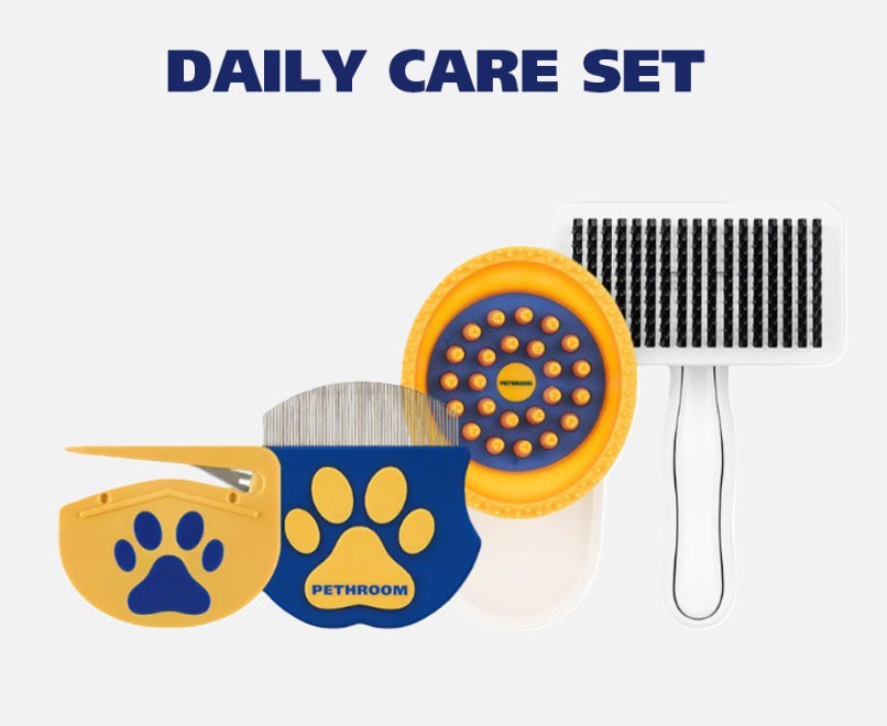 Daily Care Set (Easy Tangle Cutter + Easy Facial Comb + Healing Brush + Healing Slicker Brush)