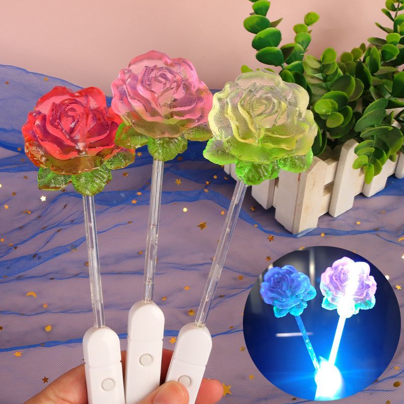 メガ割14Pcs スクロースなしのライトアップロリポップのバレンタインデーギフトローズフィッシュテールクリスタルスターライトクラフトキャンディ900