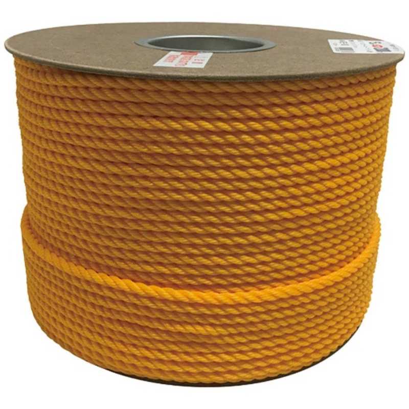ユタカメイク　ユタカ ポリエチレンロープドラム巻 6mm×200m イエロー　PRE-100