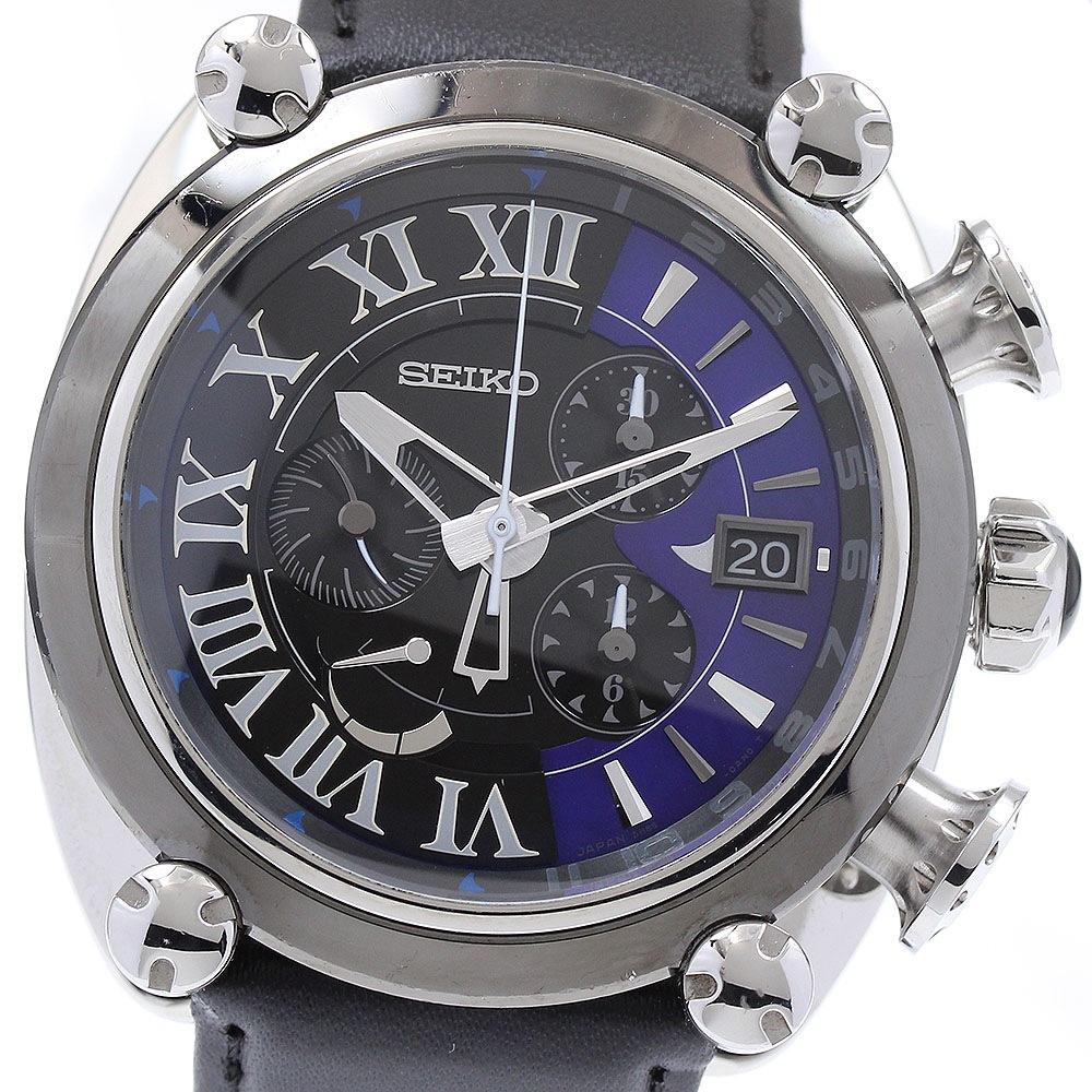 セイコー SEIKO SBLA093/5R86-0AS0 ガランテ クロノグラフ スプリングドライブ メンズ 保証書付き_831398【中古】