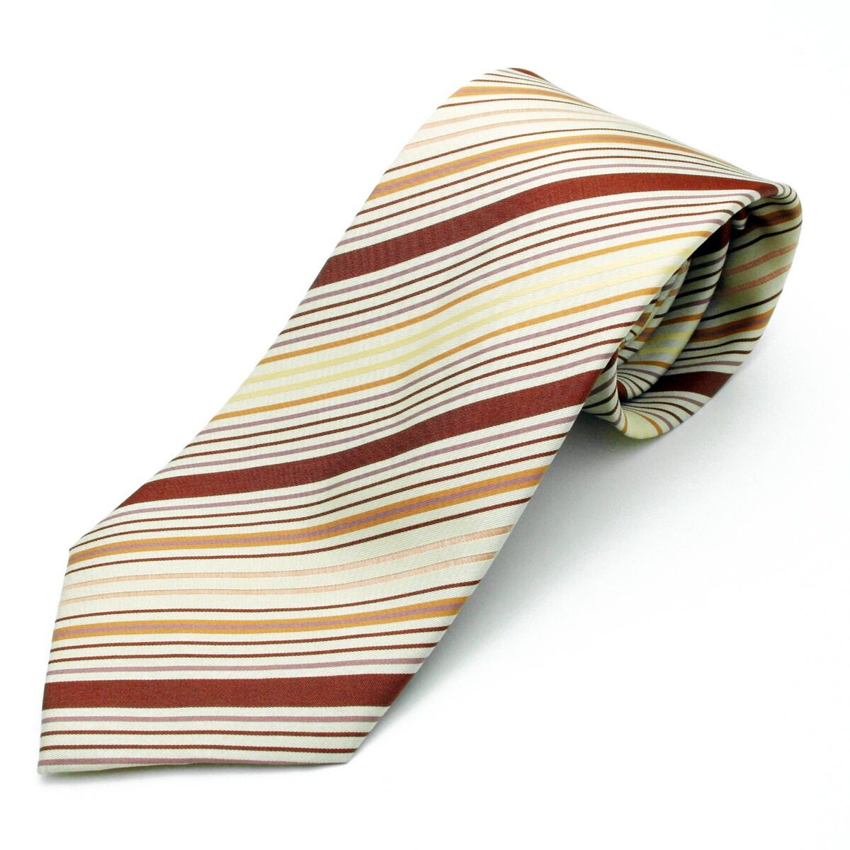 YSL メンズ ネクタイ ベージュブラウン系 015