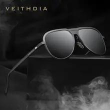 VEITHDIA-ユニセックスパイロットサングラスUV400保護付き偏光メガネヴィンテージスタイルv688