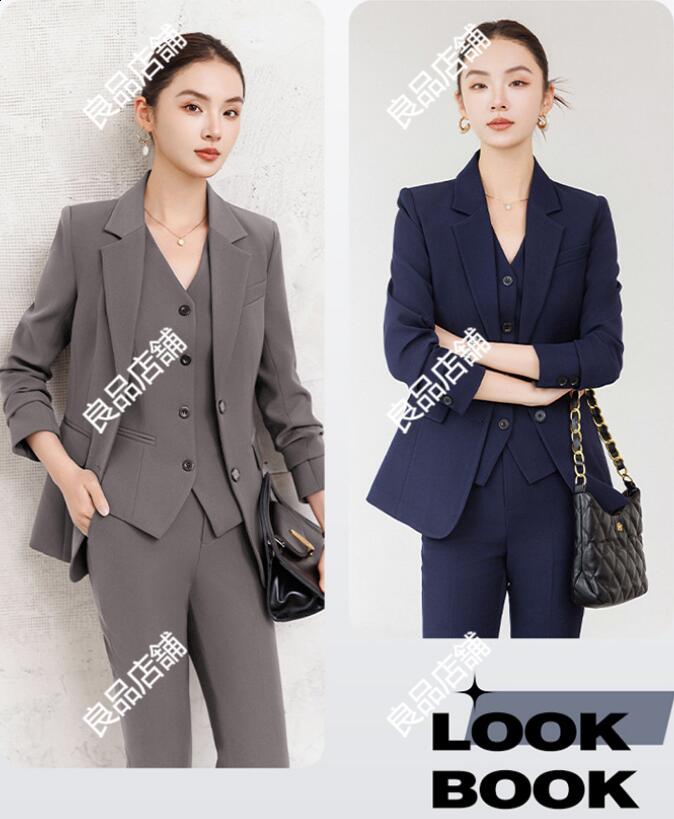 価格パンツスーツ レディース ３色 3点セット 長袖ジャケット+パンツ＋ベスト/スカート テーラード スリーピース セットアップ 3ピーススーツ レディーススーツ セレモニースーツ スタイリッシュ